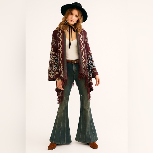 VINTAGE | GARAGE Y2K Flare Bell Denim Jeans - Picture 3 of 9